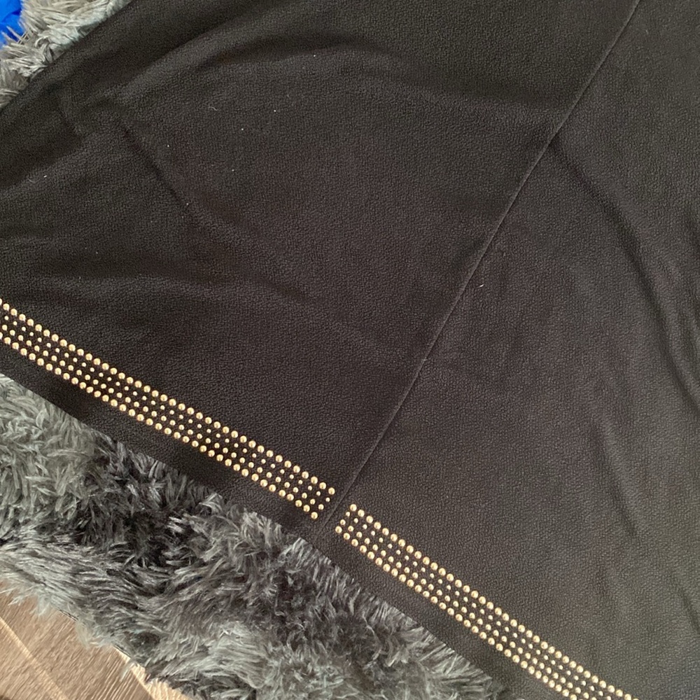 Premise black and golden beads mini t-shirt dress blouse - Picture 12 of 17
